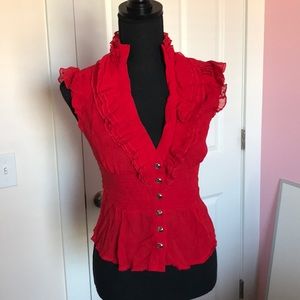 Super sexy BeBe sheer ruffle with light stretch